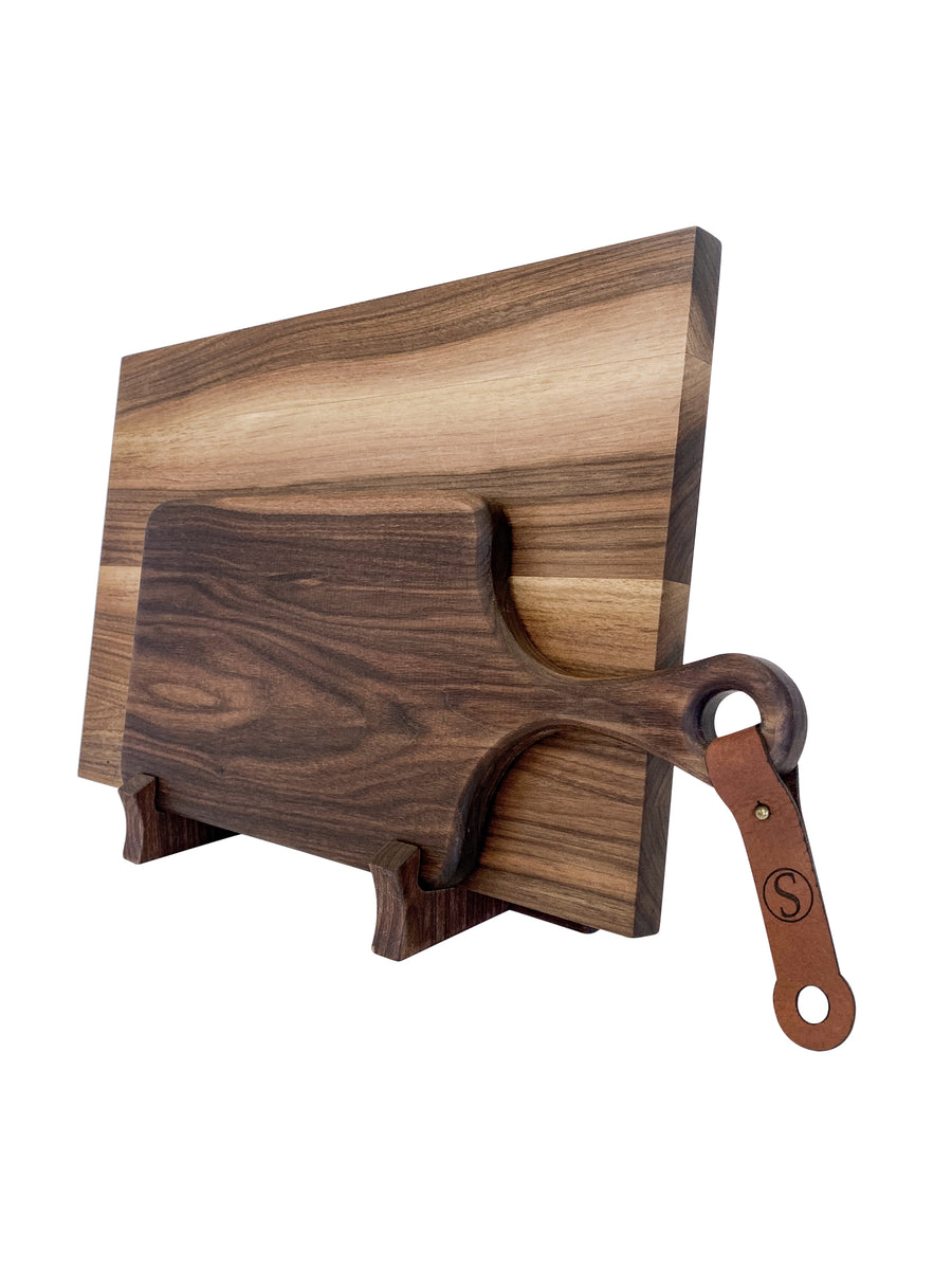 Wood Cutting Board Stand Birch and Home