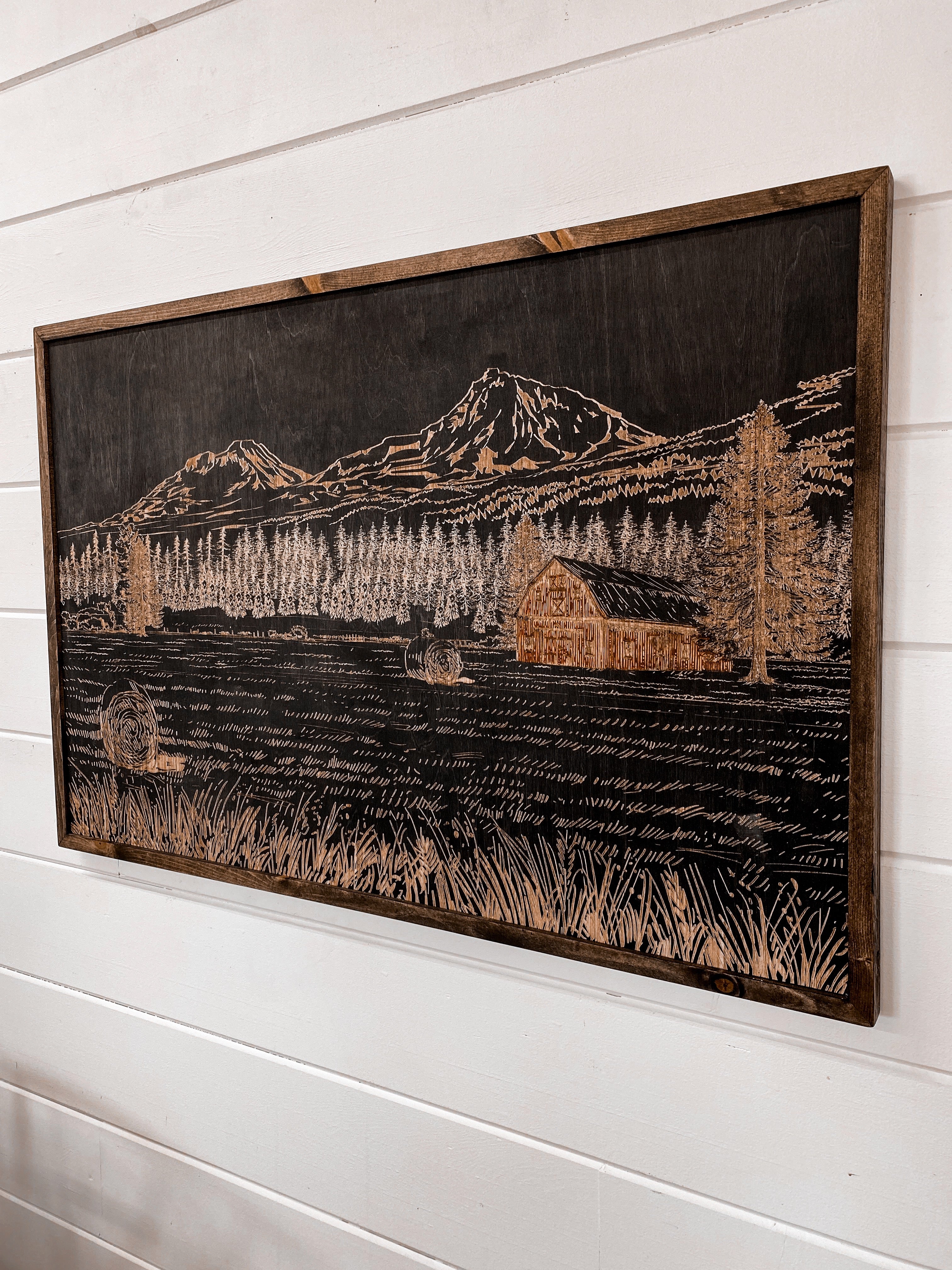 Hand-Sketched Prineville Reservoir Landscape Artwork