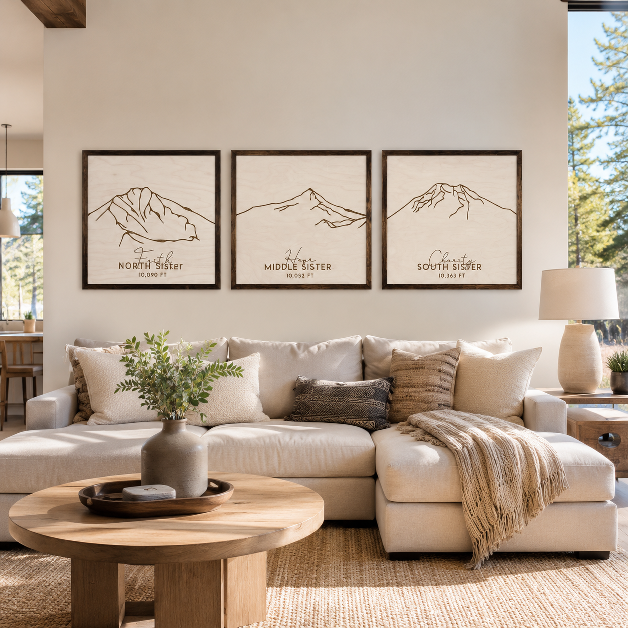 Minimalist Mountain Range Art