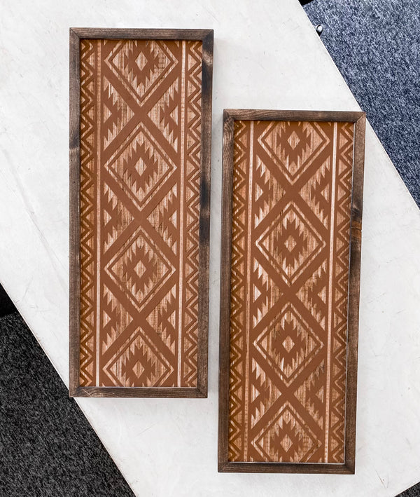 Two Piece Aztec Panel Artwork Set