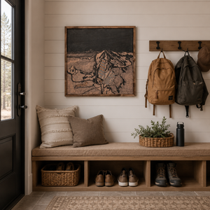 Hoodoo Ski Area Map Wood Artwork