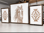 Load image into Gallery viewer, Hand Sketched Horse &amp; Aztec Artwork Set
