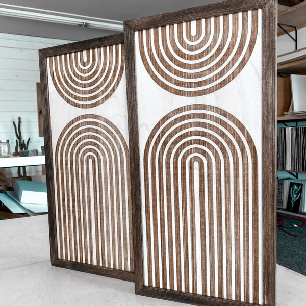 Two Piece Rainbow Artwork Set