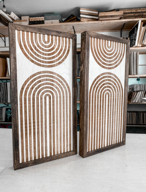 Two Piece Rainbow Artwork Set