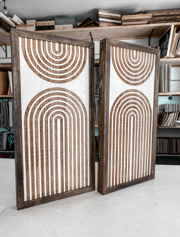Two Piece Rainbow Artwork Set
