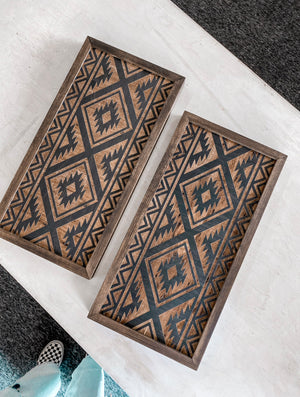 Two Piece Aztec Artwork Set