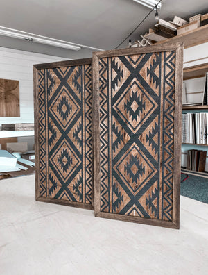 Two Piece Aztec Artwork Set