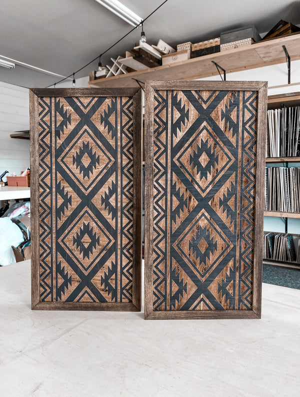 Two Piece Aztec Artwork Set