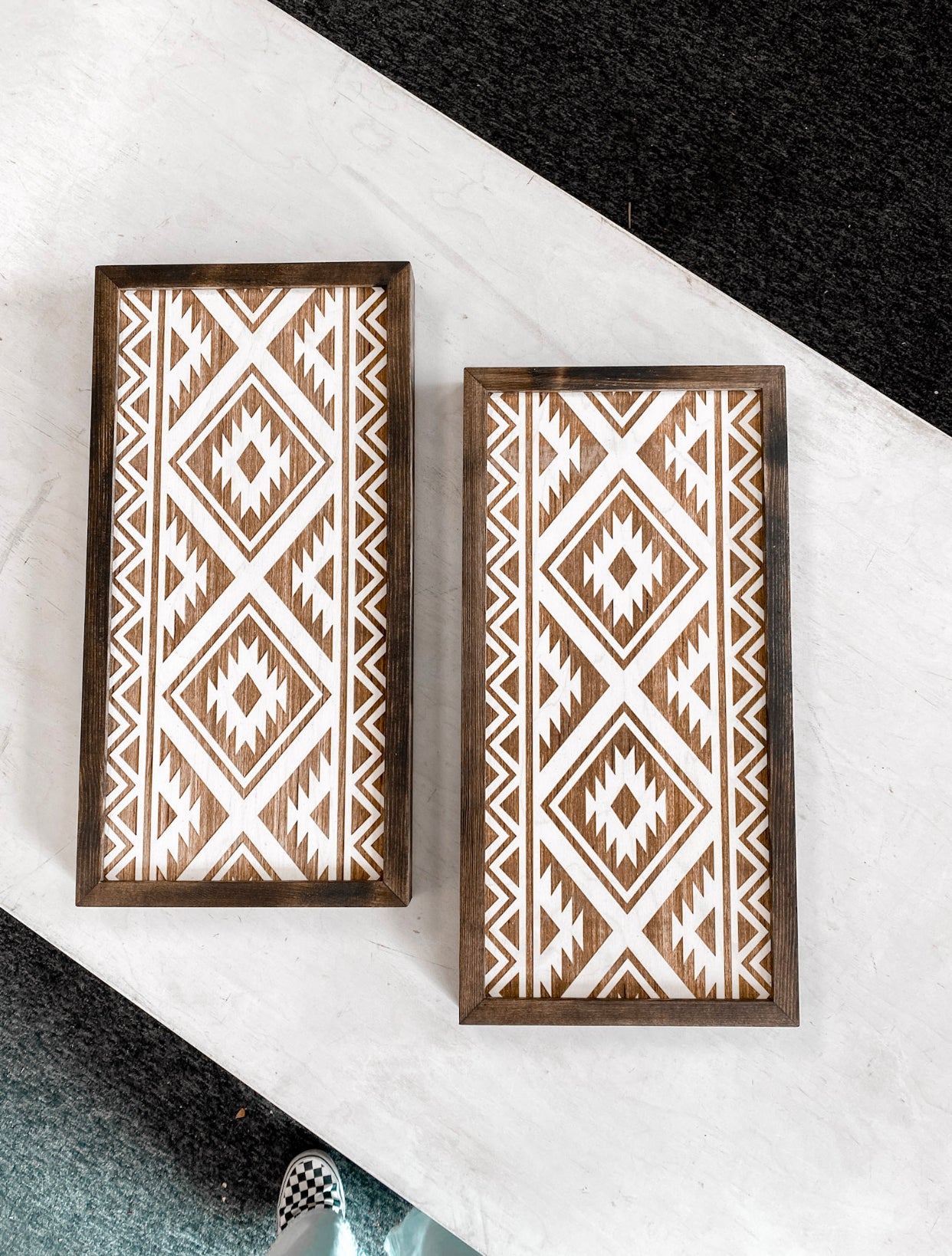 Two Piece Aztec Artwork Set