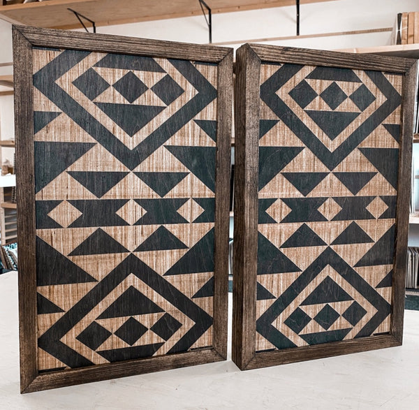 Two Piece Aztec Artwork Set