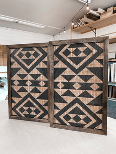 Two Piece Aztec Artwork Set