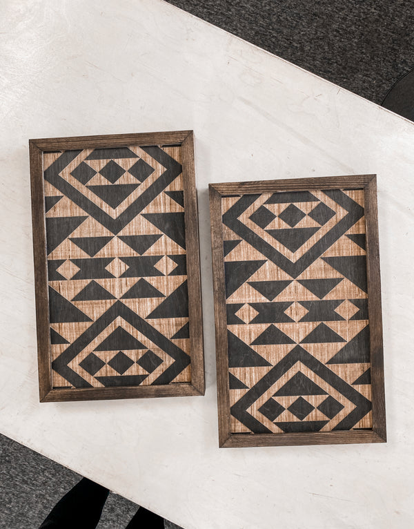 Two Piece Aztec Artwork Set
