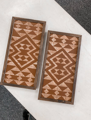 Two Piece Aztec Artwork Set