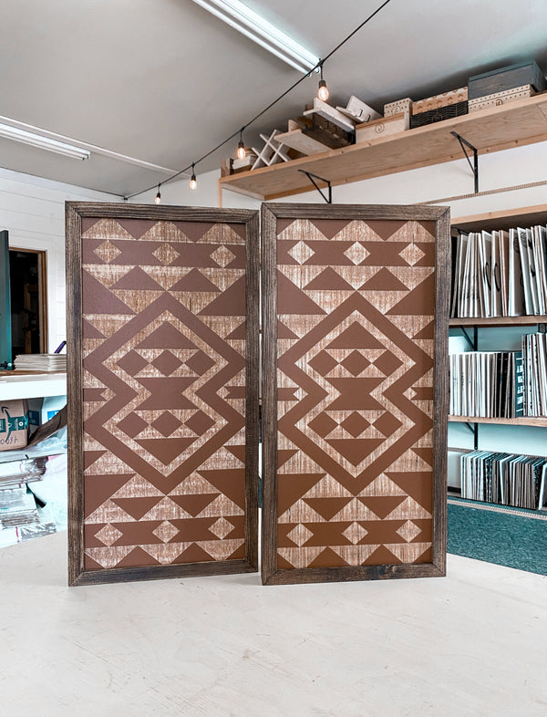 Two Piece Aztec Artwork Set