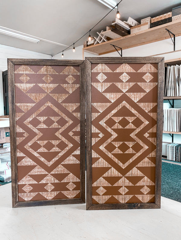 Two Piece Aztec Artwork Set