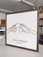 Load image into Gallery viewer, Mount Jefferson Hand Sketched Engraved Wooden Artwork
