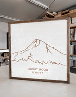 Load image into Gallery viewer, Mount Hood Hand Sketched Engraved Wooden Artwork
