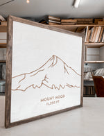 Load image into Gallery viewer, Mount Hood Hand Sketched Engraved Wooden Artwork
