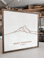 Load image into Gallery viewer, Mount Washington Hand Sketched Engraved Wooden Artwork
