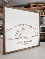 Load image into Gallery viewer, Mount Bachelor Hand Sketched Engraved Wooden Artwork

