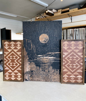 Hand Sketched Billy Chinook Lake & Aztec Artwork Set