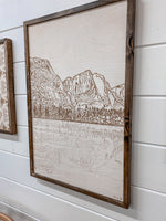 Load image into Gallery viewer, 3 Piece Hand Yosemite Falls with Aztec Wood Artwork
