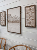 Load image into Gallery viewer, 3 Piece Hand Yosemite Falls with Aztec Wood Artwork
