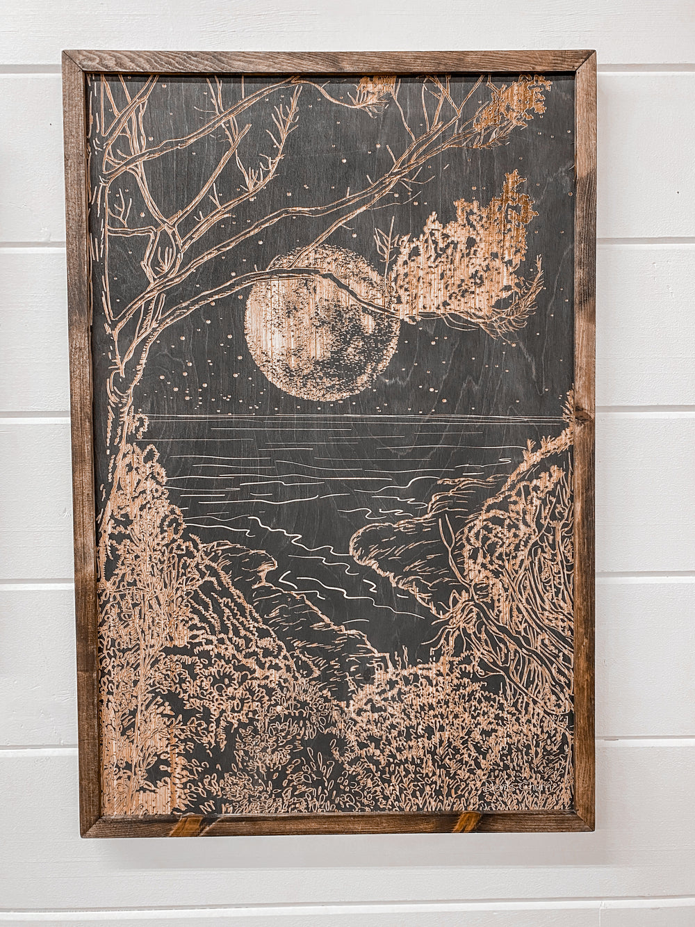 Hand Sketched Devils Churn Oregon Wood Artwork