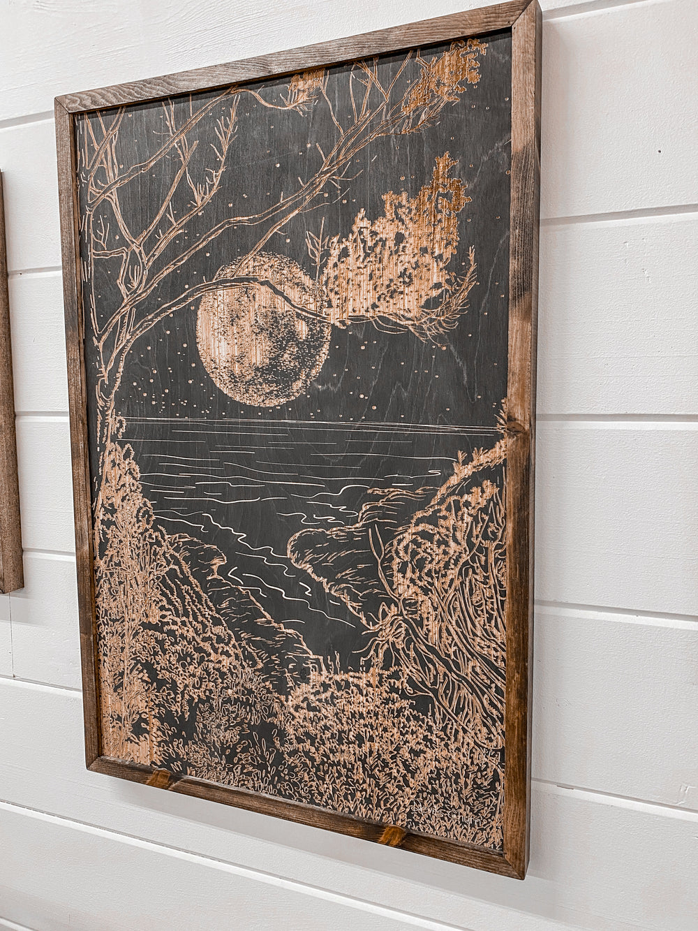 Hand Sketched Devils Churn Oregon Wood Artwork