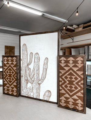 Hand Sketched Cactus & Aztec Artwork Set