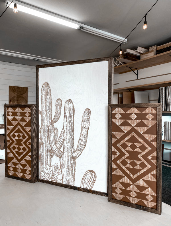 Hand Sketched Cactus & Aztec Artwork Set