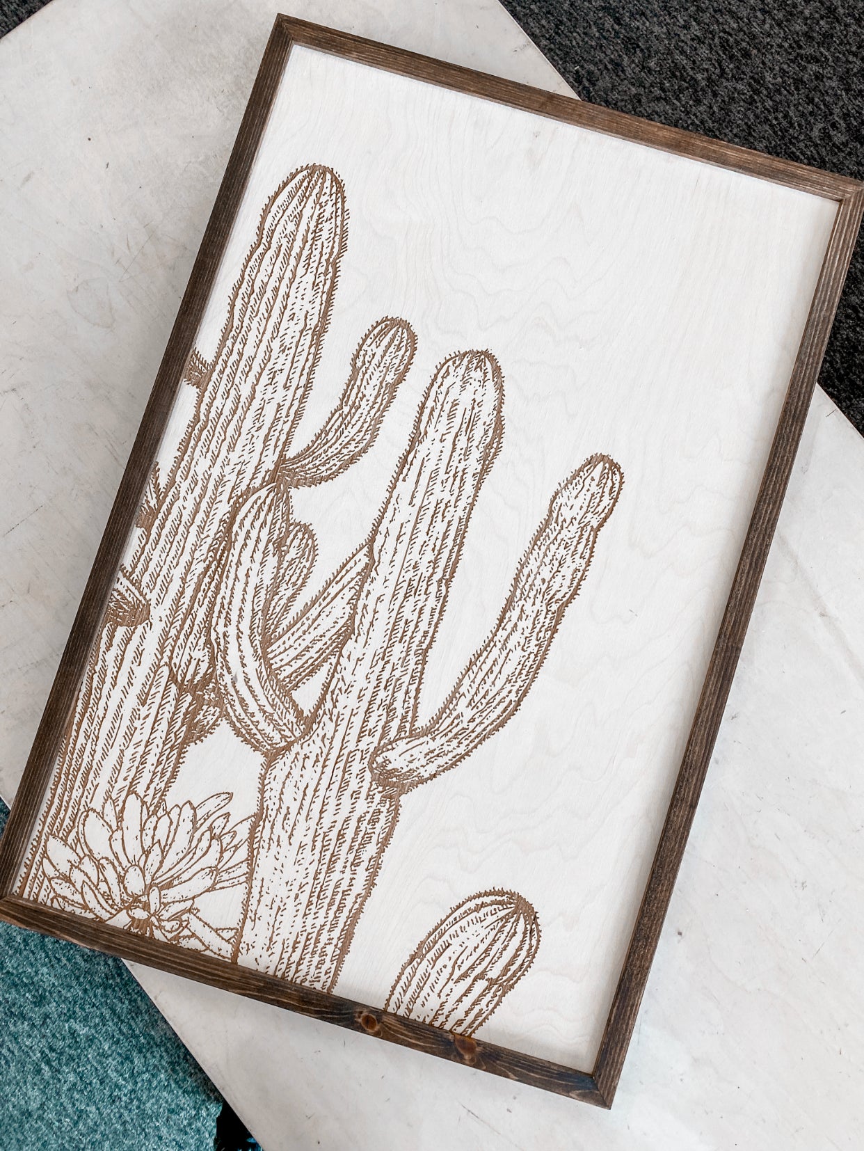 Cactus Wooden Artwork