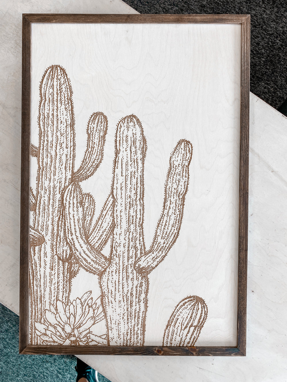Cactus Wooden Artwork