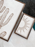 Load image into Gallery viewer, Hand Sketched Cactus &amp; Sunburst Artwork Set
