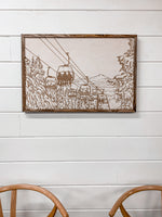 Load image into Gallery viewer, Hand Sketched Timberline Ski Area Oregon Wood Artwork
