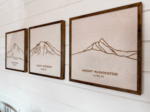 Oregon Mountain Range Three Piece Wall Art Set