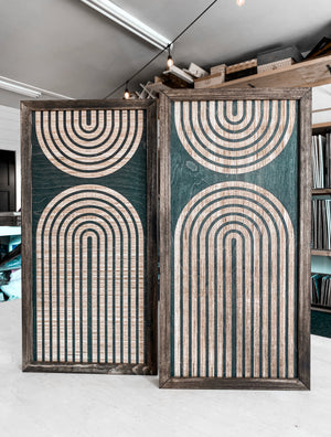 Two Piece Rainbow Artwork Set