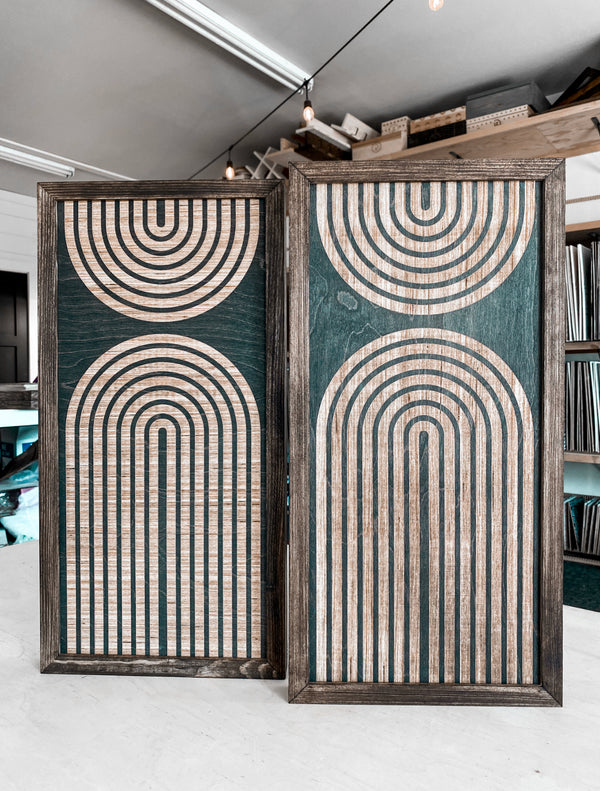 Two Piece Rainbow Artwork Set