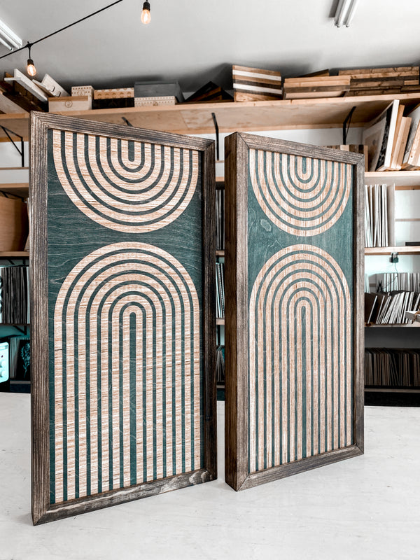 Two Piece Rainbow Artwork Set