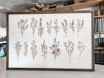 Load image into Gallery viewer, Hand Sketched Flower Wooden Artwork
