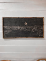 Load image into Gallery viewer, Billy Chinook Hand sketched Wood Artwork
