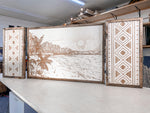 Load image into Gallery viewer, Copy of 3 Piece Hand Sketched Punalu&#39;u Beach with Bold Aztec Wood Artwork
