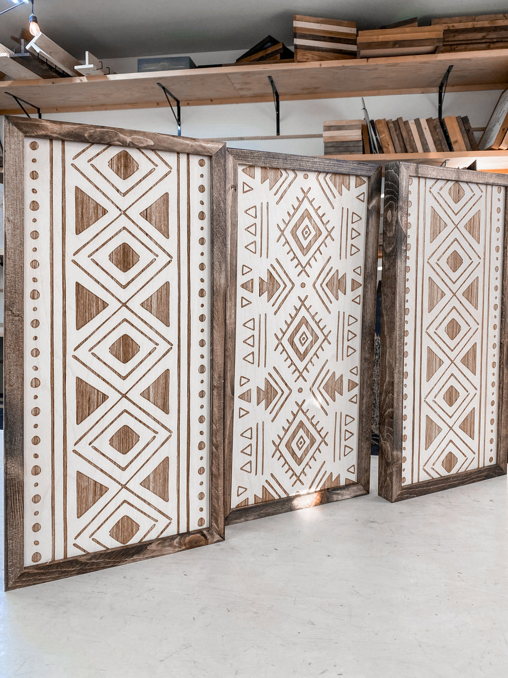 3 Piece Bold Aztec & Arrow Artwork