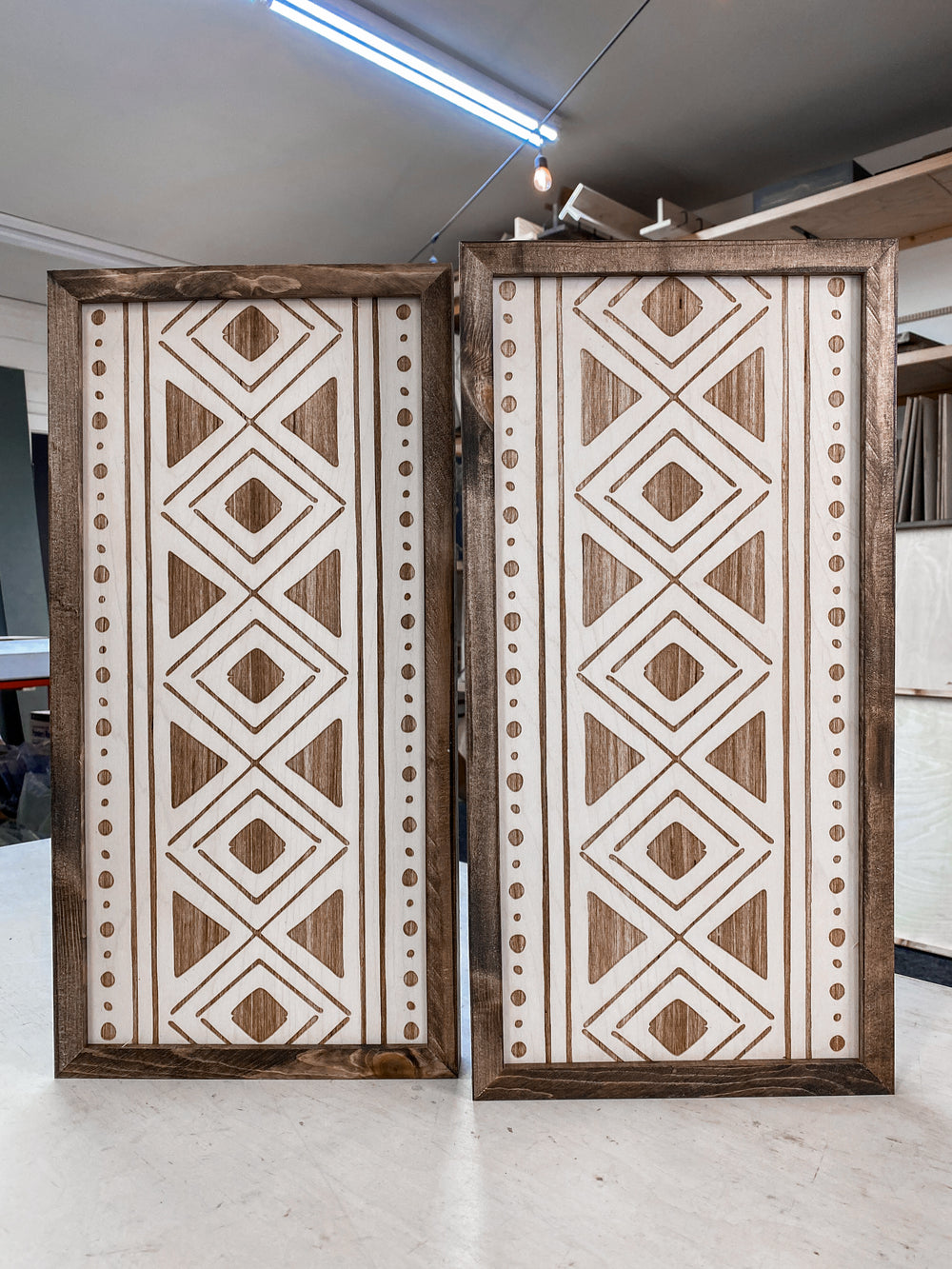2 Piece Set Bold Aztec Wall Art