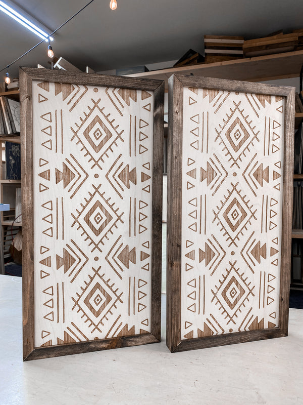 2 Piece Set Aztec Wall Art