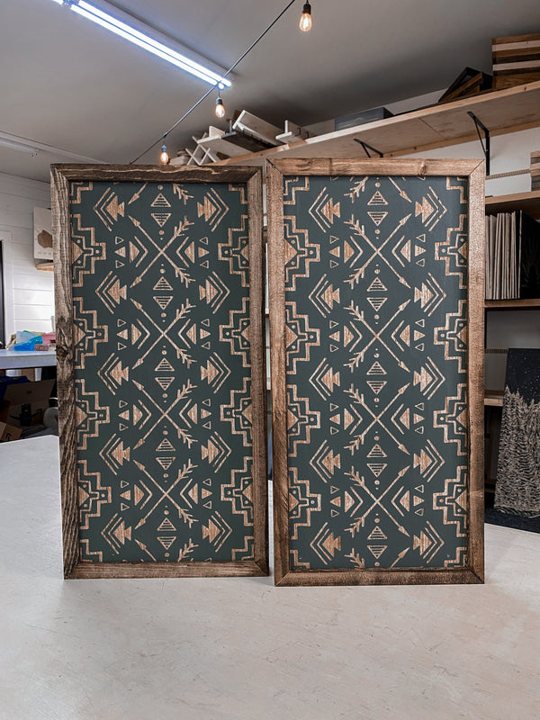 2 Piece Set Aztec Arrows Wall Art