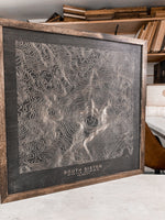 Load image into Gallery viewer, Handmade Three Sisters Mountains Topographic Map (Square)
