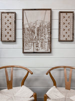 Load image into Gallery viewer, 3 Piece Hand Sketched Mt. Bachelor Cloud Chaser with Bold Aztec Wood Artwork
