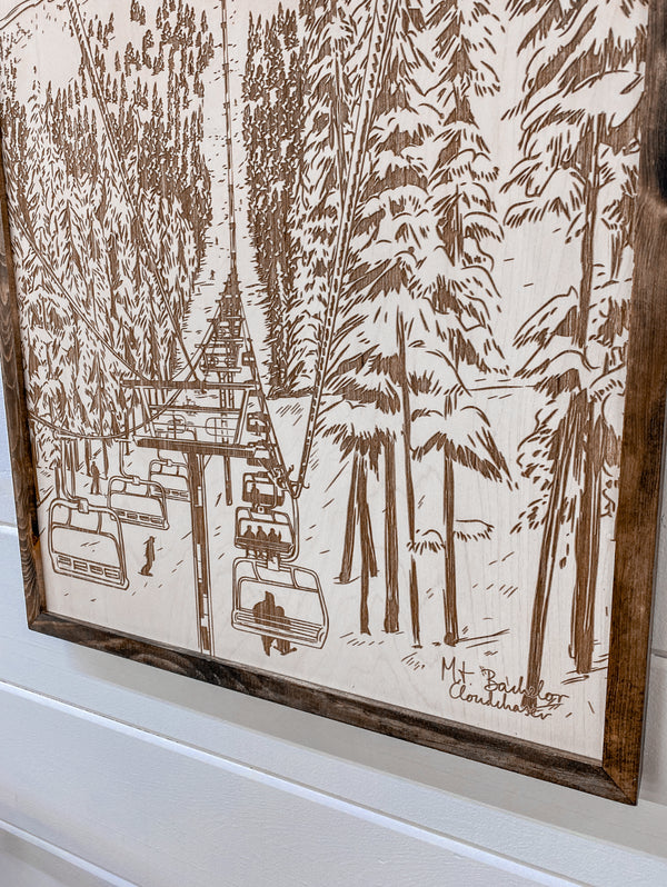 Hand Sketched Mt. Bachelor Cloudchaser (at:Plankers)