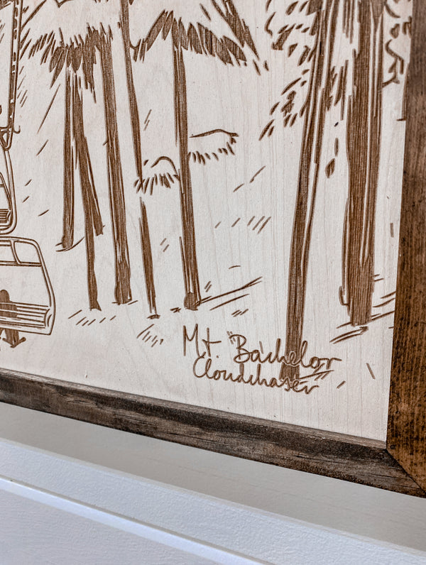 Hand Sketched Mt. Bachelor Cloudchaser (at:Plankers)